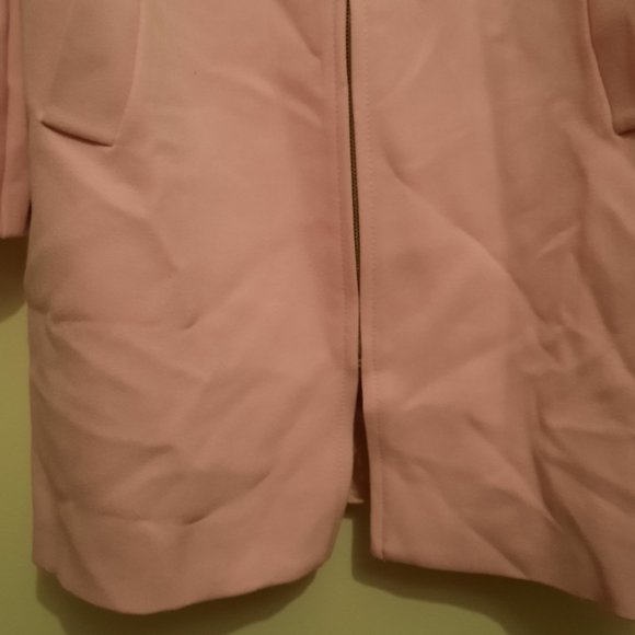 NWT Zara Pink Ruffled Zip Jacket Blazer Coat - Picture 11 of 11